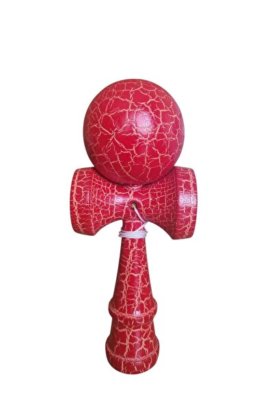 OEM Επαγγελματικό ξύλινο κεντάμα, 18 εκ. – σχέδιο με ραγίσματα, κόκκινο χρώμα