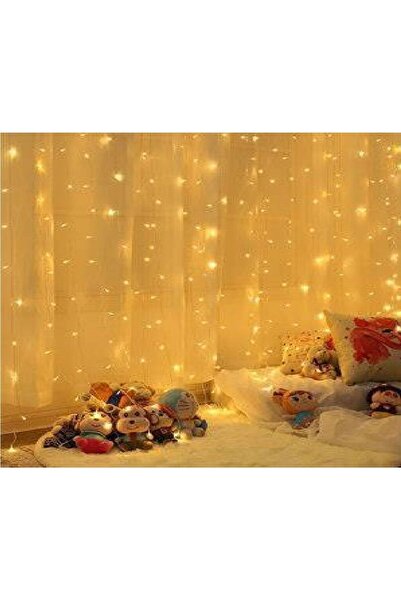 MİNEVOO Dize Şeklinde 200 Led Ampul Gün Işığı Perde Led (2mt)