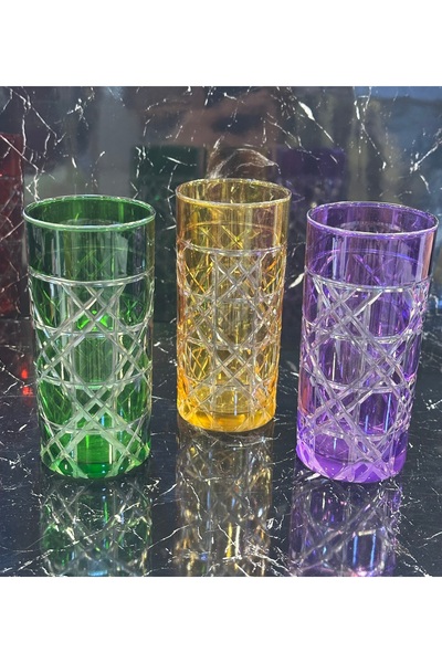 pırıltı home 6 Pieces of Colorful Honeycomb Model Cutting Soft Drink Cup