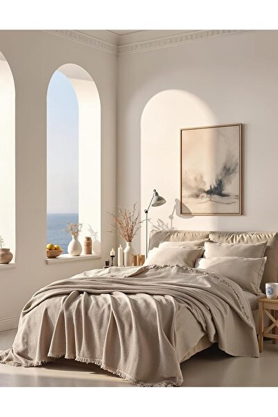 BOHORIA 100% Pure Cotton Blanket, Bohoria, OEKO-TEX, for sofa, armchair and bed, 200x230 cm