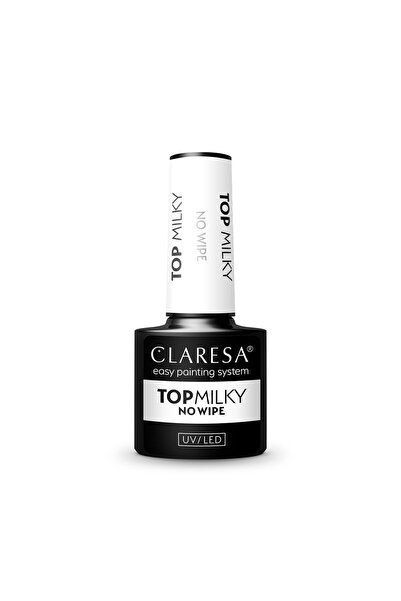 Claresa Top Milky Yarı Şeffaf Süt Beyaz Top Coat Yapışkan Katsız 5gr