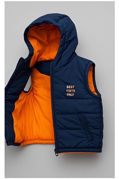 neocotton Baby Kids Hooded Printed Cotton Lined Inflatable Vest