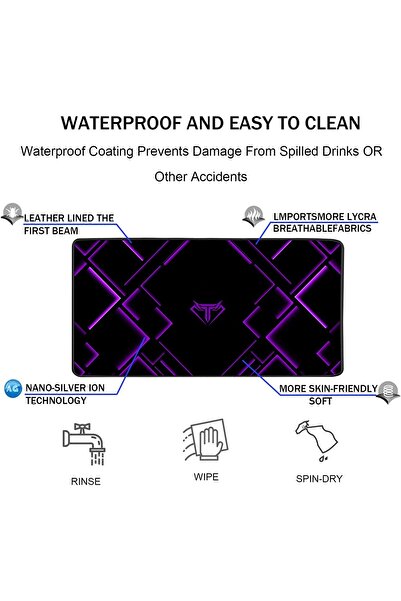 Generic TEDNETGO Waterproof XL Extended Gaming Mouse Pad, 31.5"x15.7", Purple