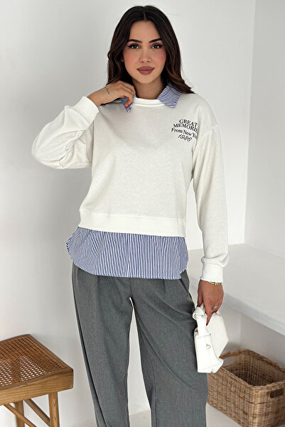 Noa Noa Women's Shirt Detailed Printed Sweatshirt – Serene Layer