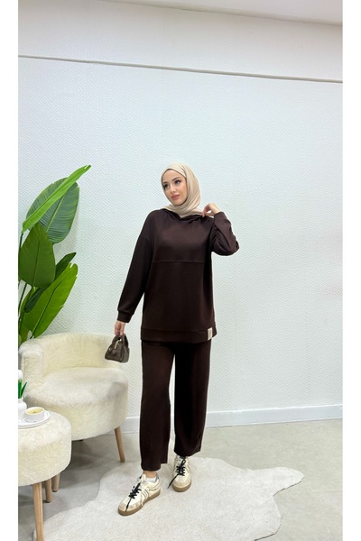 Armira طقم بدلة رياضية نسائية من قماش مودال بغطاء رأس