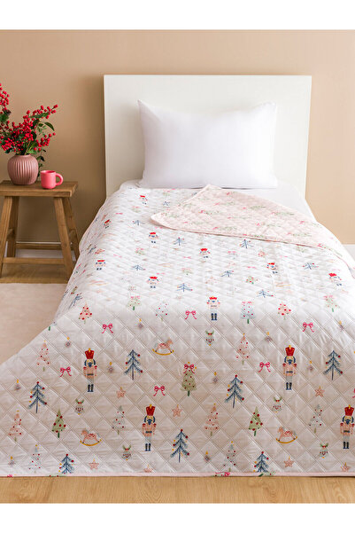 LC Waikiki Alita City Lcw Home Mixed Dobby Printed Single Bedspread with a Di...