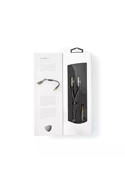 Nedis Audio adapter for headphones and microphone Jack 3.5 mm male - 2x 3.5 mm female gray