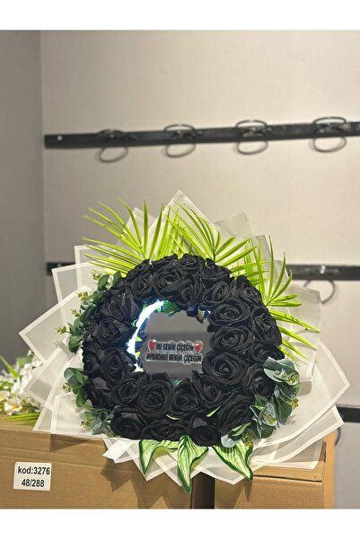 FN ÇİÇEKÇİLİK ışıklı aynalı buket 30 gül