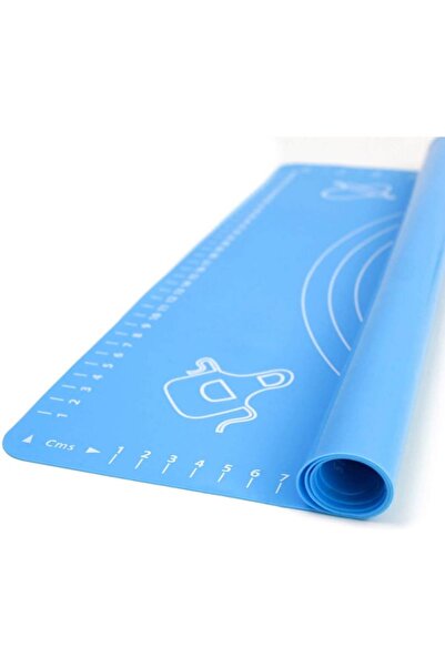 awwaline Food-grade silicone mat awwaline, blue, high temperature resistant, ideal for kneading dough, 65 x 4