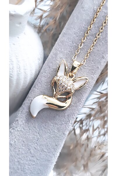 Serenity Tilki Figür Çelik Kolye