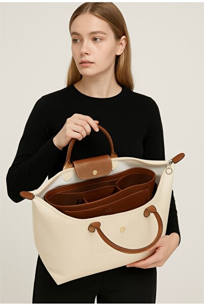 HOOKAHEY Bag Organizer Taba Color Handle Bag Organizer Longchamp Organizer