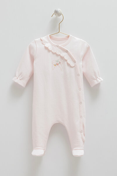 Caramell 100% Cotton Baby Girl Romper with Side Snaps – 0-9 Months