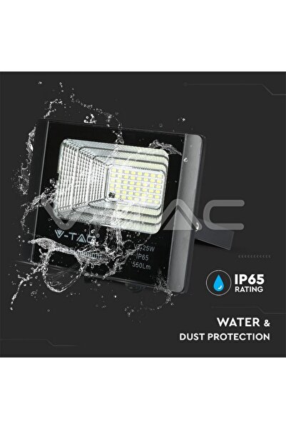 V-TAC Reflector LED 12W 6000K 550lm cu incarcare solara