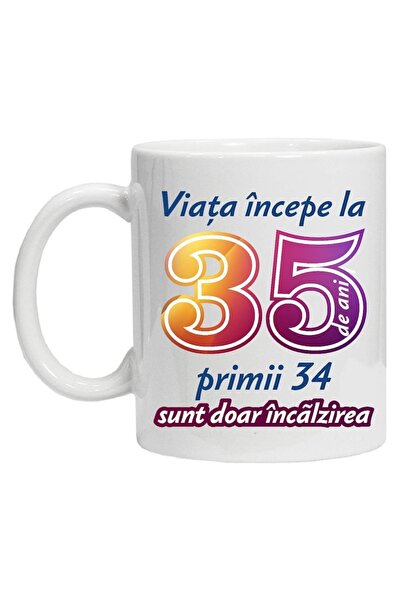 CRD PRINT Personalized mug "Life begins at 35", CRD PRINT, 330 ml
