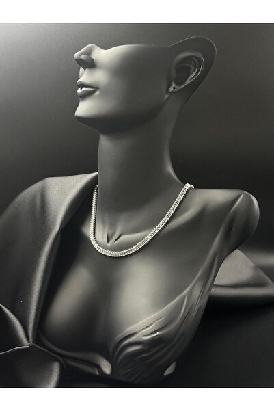 G&OJEWELRY Kadın taşlı su yolu tasarım kuyumcu işçiliği silver gümüş renk kolye