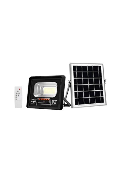 Jortan ® Proiector solar de 50 W, 70 LED-uri SMD, panou solar și telecomandă,...
