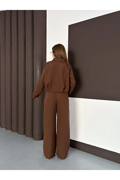 KAZAK Trench suit top and bottom coffee ounces