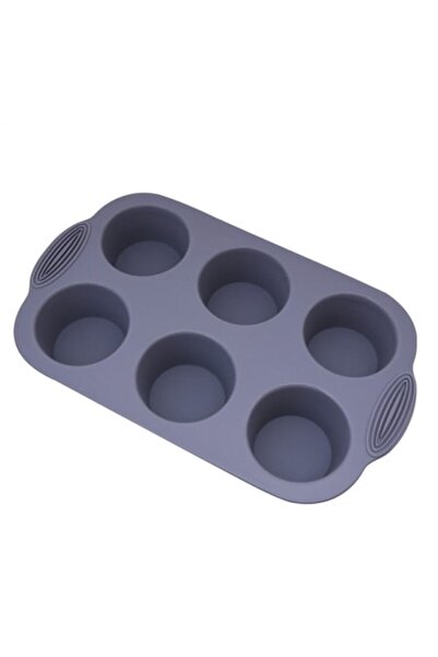 OEM Silicone baking mold, 6 compartments, gray