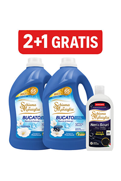 Schiuma di Marsiglia Pachet Promo 2 x Bucato Freschezza 5L + 1 x Neri & Scuri...