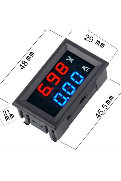 OEM Voltmeter and Ammeter 0-50A red DC 4-30V VOLT/AMP 50A