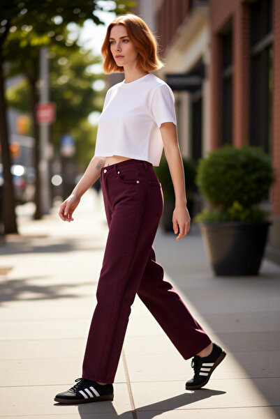 PayBuy Women's Wide Leg Jeans with Stitching Detail Functional Durable Quality Comfortable Casual