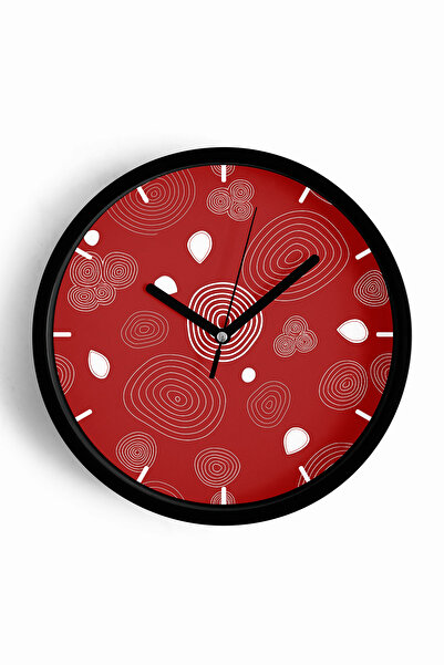 JHAAR Ceas de perete modern - 25cm - Carcasă neagră cu sticlă frontală - Meca...