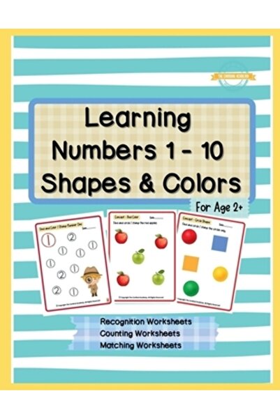 Harpercollins 360 Învățarea numerelor 1 - 10 Forme și culori: Caiet de lucru pentru recunoașterea numerelor Fișe de lucru pentru numărare Covoraș