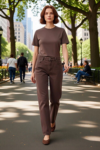 PayBuy Women's Vintage Wash High Waist Straight Leg Jean Pants Functional Durable Quality Sports