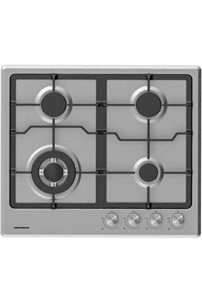 Heinner HBH-M495IWFIX Built-in Gas Hob, 4 Burners, Cast-Iron Grate, Wok, Electric Ignition, Safety D