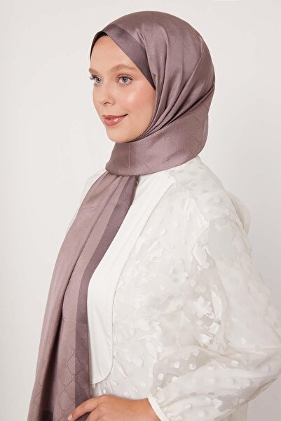 Levidor Lilac Honeycomb Pattern Monogram Silk Shawl