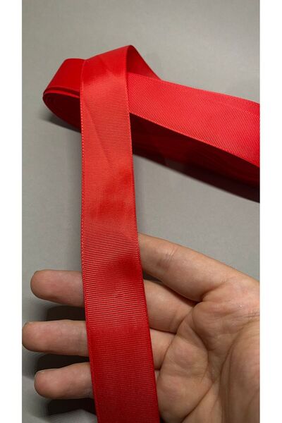Massaltay Red Grosgrain Ribbon 3 cm 5 Meters – Decorative Ribbon, Gift Wrapping, Henna and Hobby Decoration