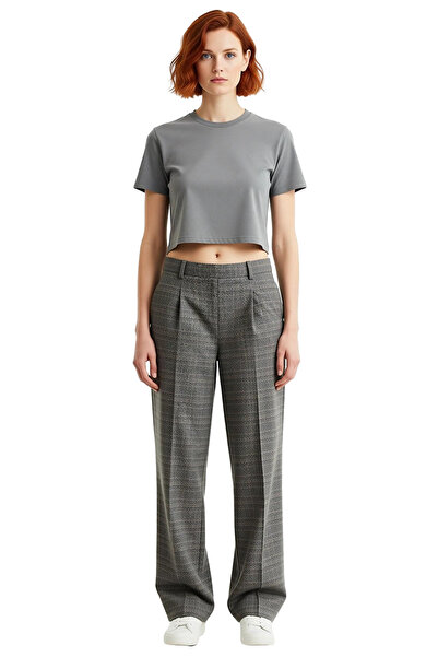 PayBuy Women's Plaid Pattern Wide Leg Woven Pants Functional Durable Quality Comfortable Stylish