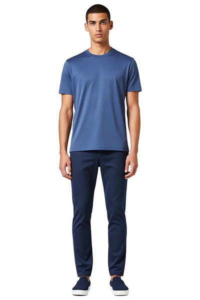 PayBuy Men's Dark Brown Plain Textured Regular Fit Trousers Functional Durable Quality Comfortable Stylish