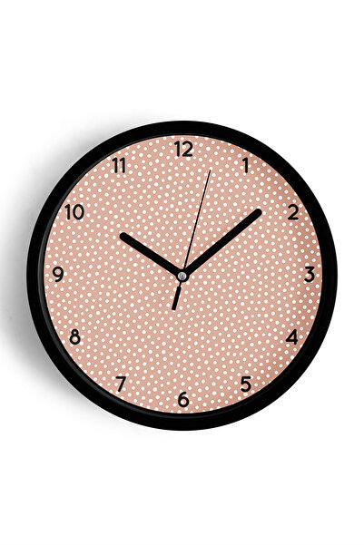 JHAAR Ceas de perete cu design modern - 42 cm - Carcasă neagră cu sticlă fron...