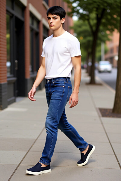 PayBuy Men's Anthracite Nail Detailed Slim Fit Jean Pants Functional Durable Quality Comfortable