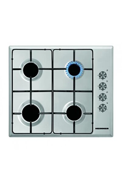 Heinner HBH-S584I-IX Built-in Gas Hob, 4 Burners, Electric Ignition, 60 cm, Stainless Steel