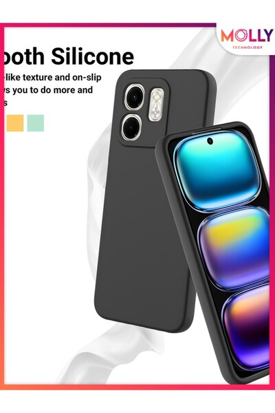 Molly Black Liquid Inside Velvet Matte Silicone Case for Infinix Hot 50I