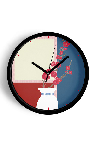 JHAAR Ceas de perete modern cu tematică florală - abstract - boem - 35 cm - c...
