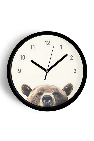 JHAAR Ceas de perete modern pentru camera copiilor cu tematică ursuleț drăguț...