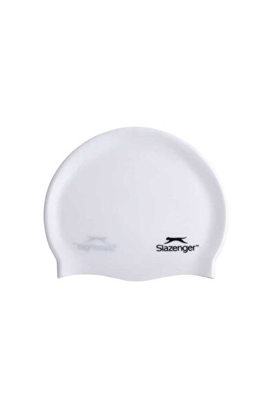 Slazenger Swimming Cap Silicone Sn00 White (Opp Bag)