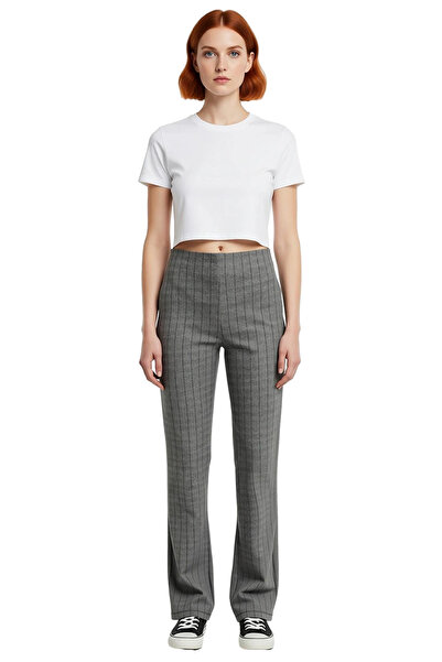 PayBuy Women's Striped Flare Fit Knitwear Pants Functional Durable Quality Comfortable Aesthetic Stylish