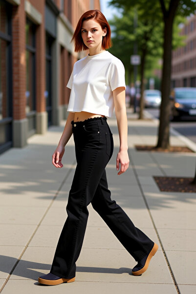 PayBuy Blugi evazați cu talie joasă Pantaloni pentru femei Funcțional Durabil...