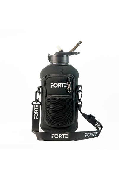 FORTE 2.2L (74oz) Large BPA-Free Plastic Water Bottle with Sleeve