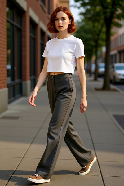 PayBuy Women's High Waist Wide Leg Woven Fabric Pants Functional Durable Quality Comfortable Stylish