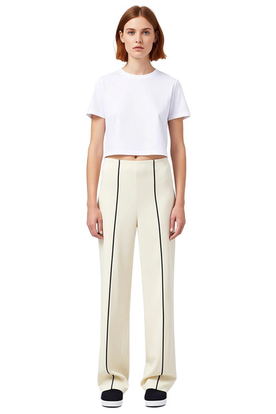 PayBuy Piped Detail Straight Cut Women's Trousers Functional Durable Quality Comfortable Modern