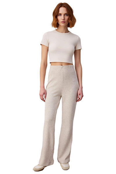 PayBuy Women's High Waist Straight Cut Knitted Pants Functional Durable Quality Comfortable Aesthetic Stylish