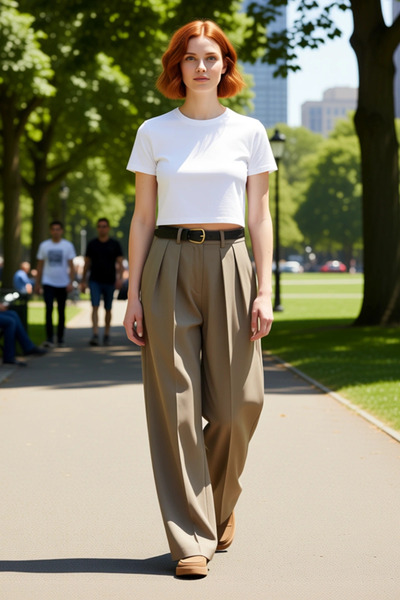 PayBuy Women's Mink Belted Wide-Leg Pants Functional Durable Quality Comfortable Aesthetic Stylish