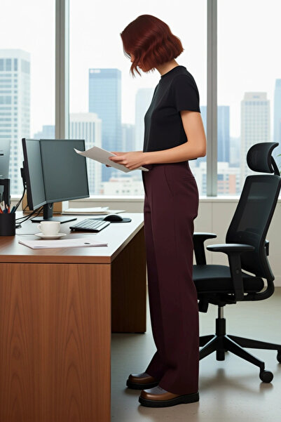 PayBuy Women's Plum Woven Fabric Flared Pants Functional Durable Quality Comfortable Stylish