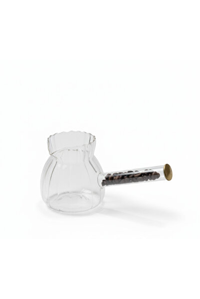 Berina home Isıya Dayanıklı Cam Cezve - Gerçek Kahve Çekirdeği Kulplu -Çok Şı...