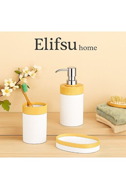 ELİFSU HOME Bamboo Look 3-Piece Bathroom Set